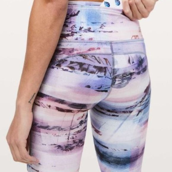Lululemon Fast & Free 7/8 Tight II *Nulux 25" Sunrise Silhouette Multi Size 2 - Picture 10 of 11